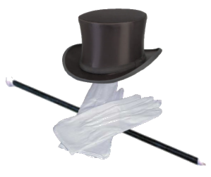 Top hat graphic